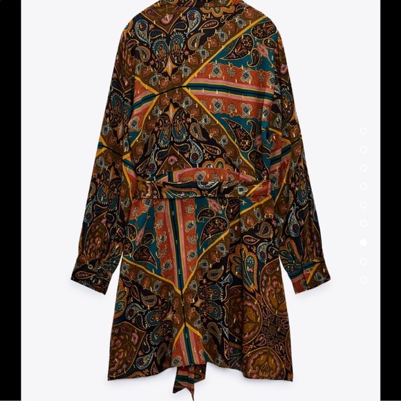 Zara Multicolor Paisley Print Dress - Picture 7 of 10